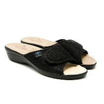 Fly Flot Cloth Kadın Siyah Açık Cırtlı Terlik