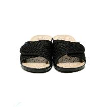 Fly Flot Cloth Kadın Siyah Açık Cırtlı Terlik