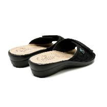 Fly Flot Cloth Kadın Siyah Açık Cırtlı Terlik