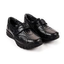Forelli Iris Kadın Siyah Ortopedik Deri Ayakkabı