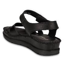 Forelli Ayana Kadın Siyah Ortopedik Deri Sandalet