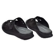 Forelli Ejder Erkek Siyah Ortopedik Deri Terlik