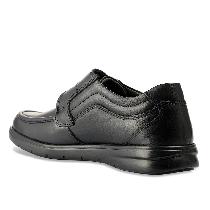 Forelli Fenix Erkek Siyah Ortopedik Cırtlı Deri Ayakkabı