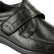 Forelli Fenix Erkek Siyah Ortopedik Cırtlı Deri Ayakkabı