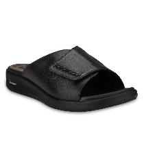 Forelli Kaylo Kadın Siyah Ortopedik Deri Terlik