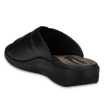 Forelli Kaylo Kadın Siyah Ortopedik Deri Terlik