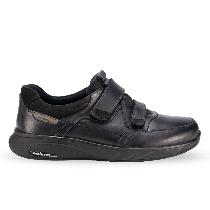 Forelli Kayron Erkek Siyah Ortopedik Cırtlı Deri Ayakkabı