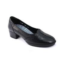 Forelli 57202 Kadın Siyah Deri Topuklu Ayakkabı