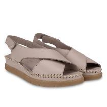 Forelli Tina Kadın Vizon Ortopedik Deri Sandalet