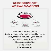 Gabor 0106.03 Rollingsoft Kadın Siyah/Bronz  Deri Spor Ayakkabı