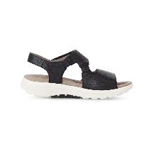 Gabor 86.815 Rollingsoft Kadın Siyah Deri Sandalet