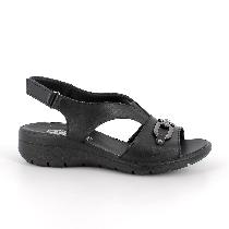 Imac Charlotte Kadın Siyah Deri Sandalet