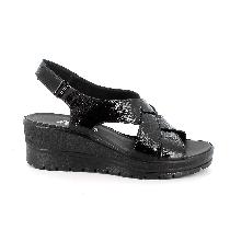 Imac Claire Kadın Siyah Rugan Sandalet