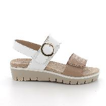 Imac Selenya Kadın Bej/Beyaz Deri Sandalet
