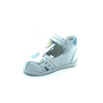 Paplus FP70 Çocuk Ortopedik Mavi/Beyaz Deri İlk Adım Ayakkabısı