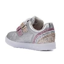 Promax 1739 Kız Çocuk Gümüş Işıklı Spor Ayakkabı