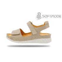 Softmode 229901 Kadın Vizon Ortopedik Deri Sandalet