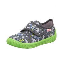 Superfit 3-00279 Çocuk Gri/Yeşil Ev Ayakkabısı