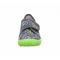 Superfit 4-00279 Çocuk Gri/Yeşil Ev Ayakkabısı