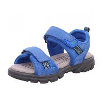 Superfit 1-606183 Çocuk Mavi Cırtlı Sandalet